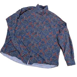 dockers paisley print button up shirt